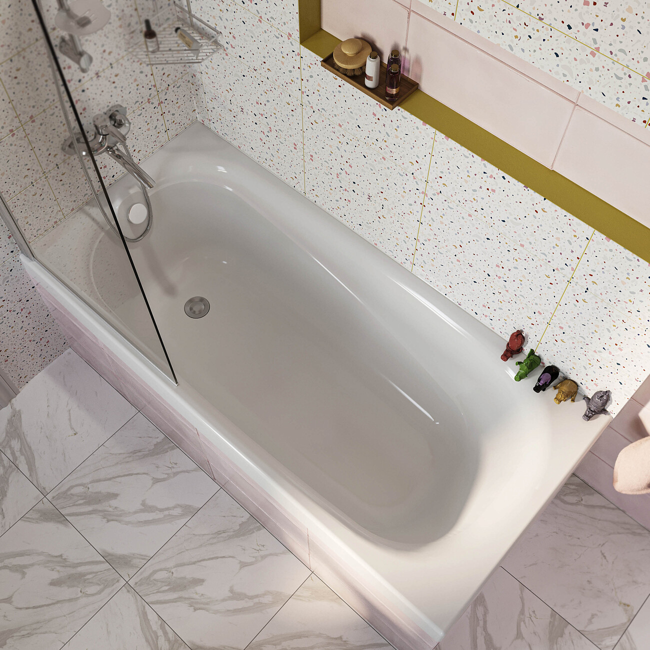 Акриловая ванна с каркасом 160x70 см белая Diwo "Кострома" Щ0000046590, Щ0000048581 - изображение 7