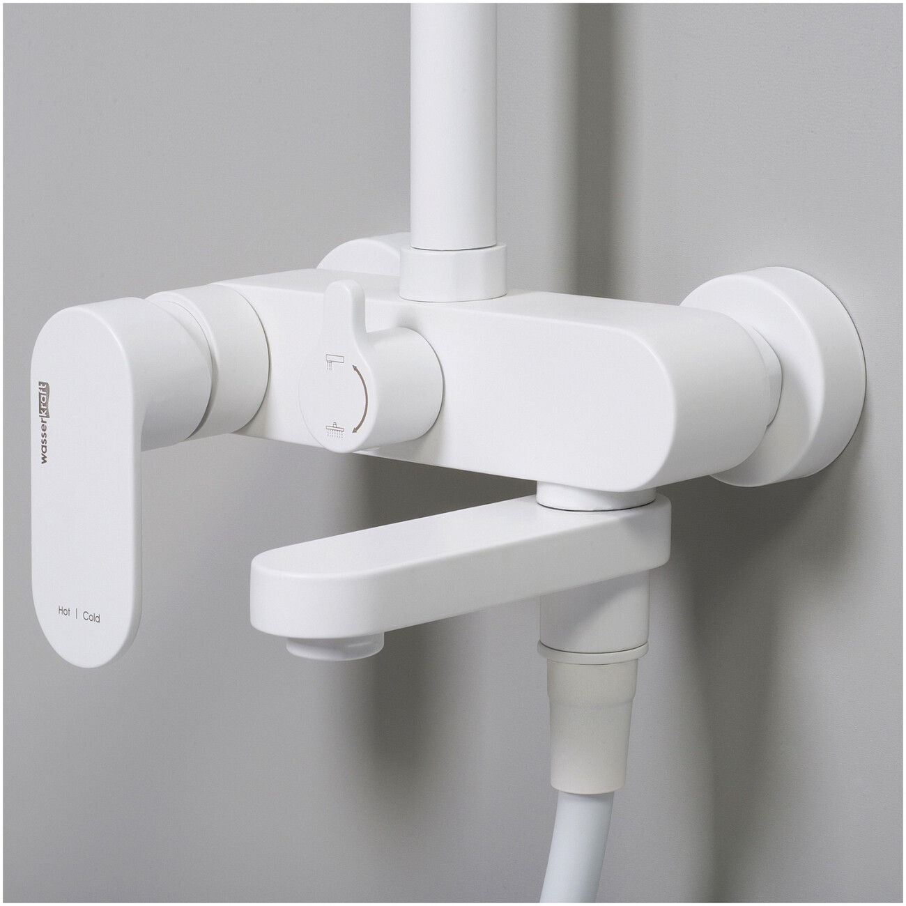 Душевая система со смесителем из латуни белая Wasserkraft A18501 - изображение 7