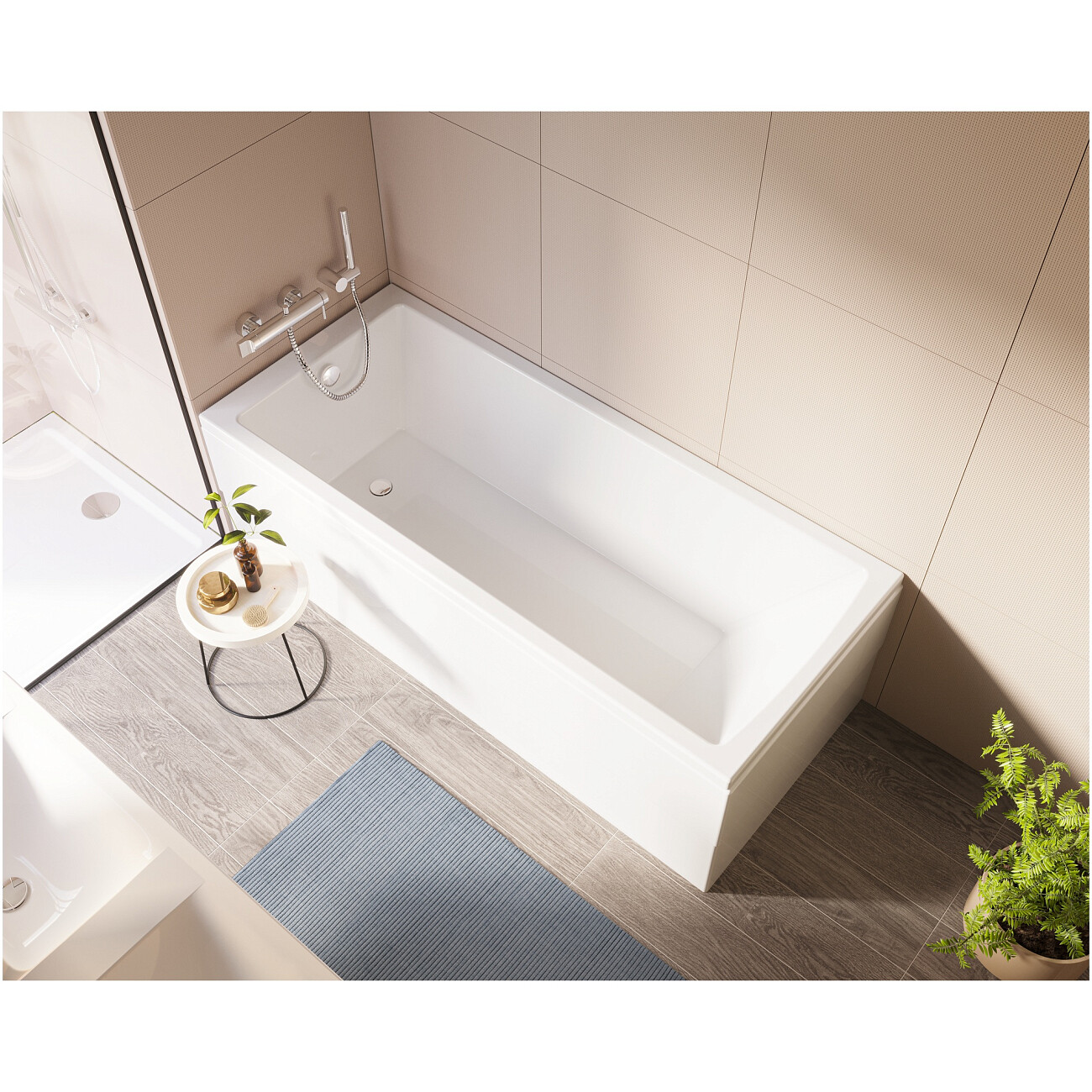 Смеситель для ванны однорычажный хром Vitra Origin A42619 - изображение 3