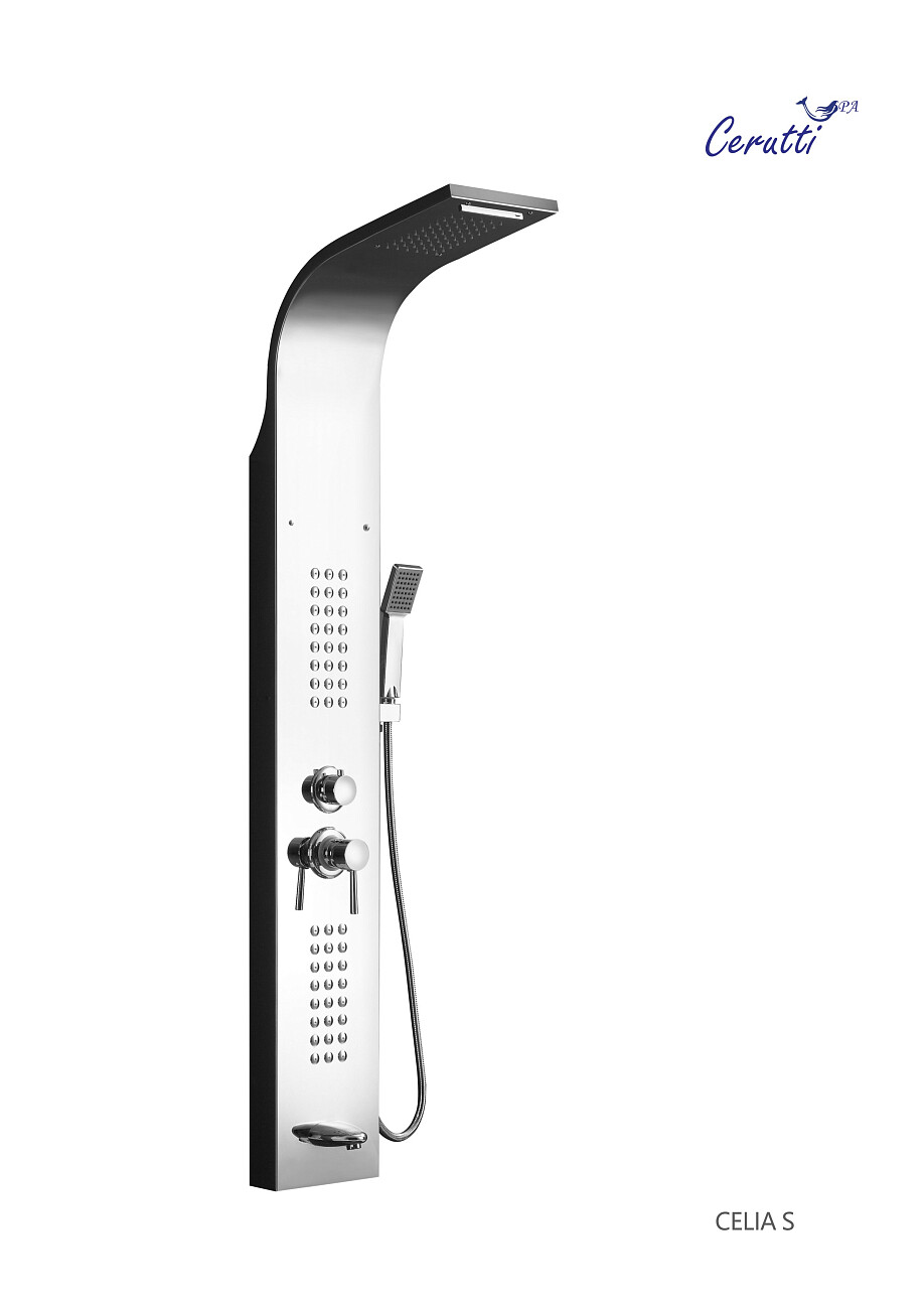 Душевая панель с гидромассажем хром Ceruttispa CELIA S CT10403 - изображение 3