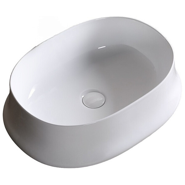 Раковина накладная овальная из стекловидного фарфора белая Cerutti SPA CR0060 - изображение 1