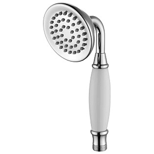 Лейка для ручного душа круглая 8 см белая, хром Lemark LM8007C