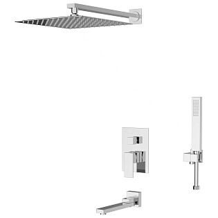Душевой комплект встраиваемый с изливом хром D&K Bayern.Liszt DA1515601A04