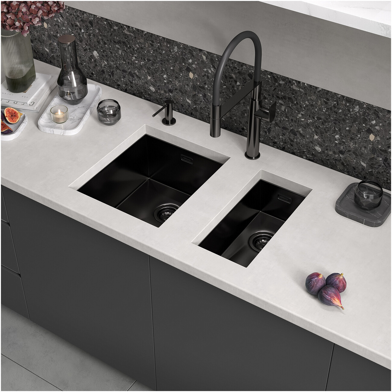 Дополнительная чаша для мойки из нержавеющей стали 44х22 см оружейная сталь Reflexion Como RX2022BL - изображение 6