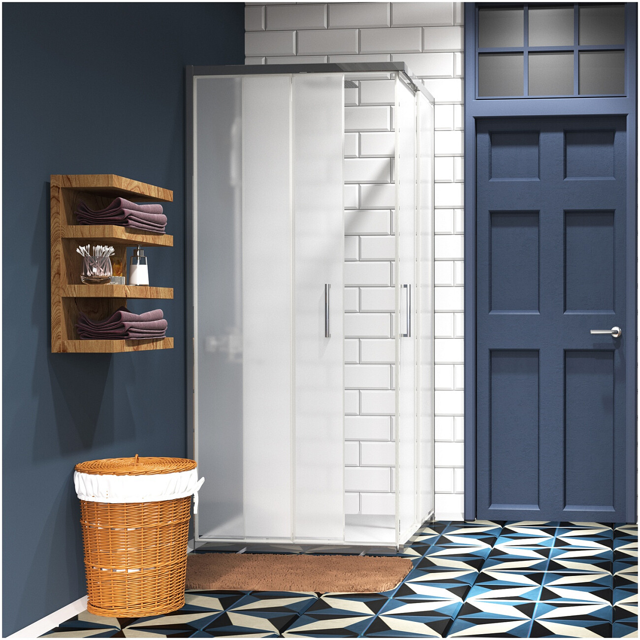 Душевой уголок квадратный 90х90 см хром Wasserkraft Main 41S03M - изображение 2