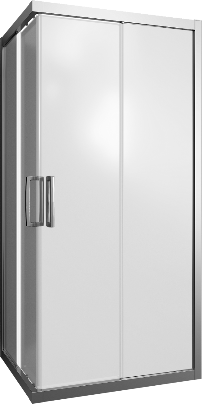 Душевой уголок 90х80 см хром матовый, стекло матовое Stworki "Карлстад" - изображение 5