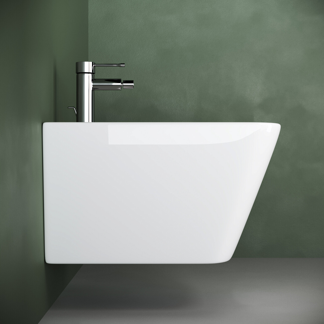 Биде подвесное белое Ceramica Nova Metric CN3008 с инсталляцией для биде Stworki 540201 - изображение 5