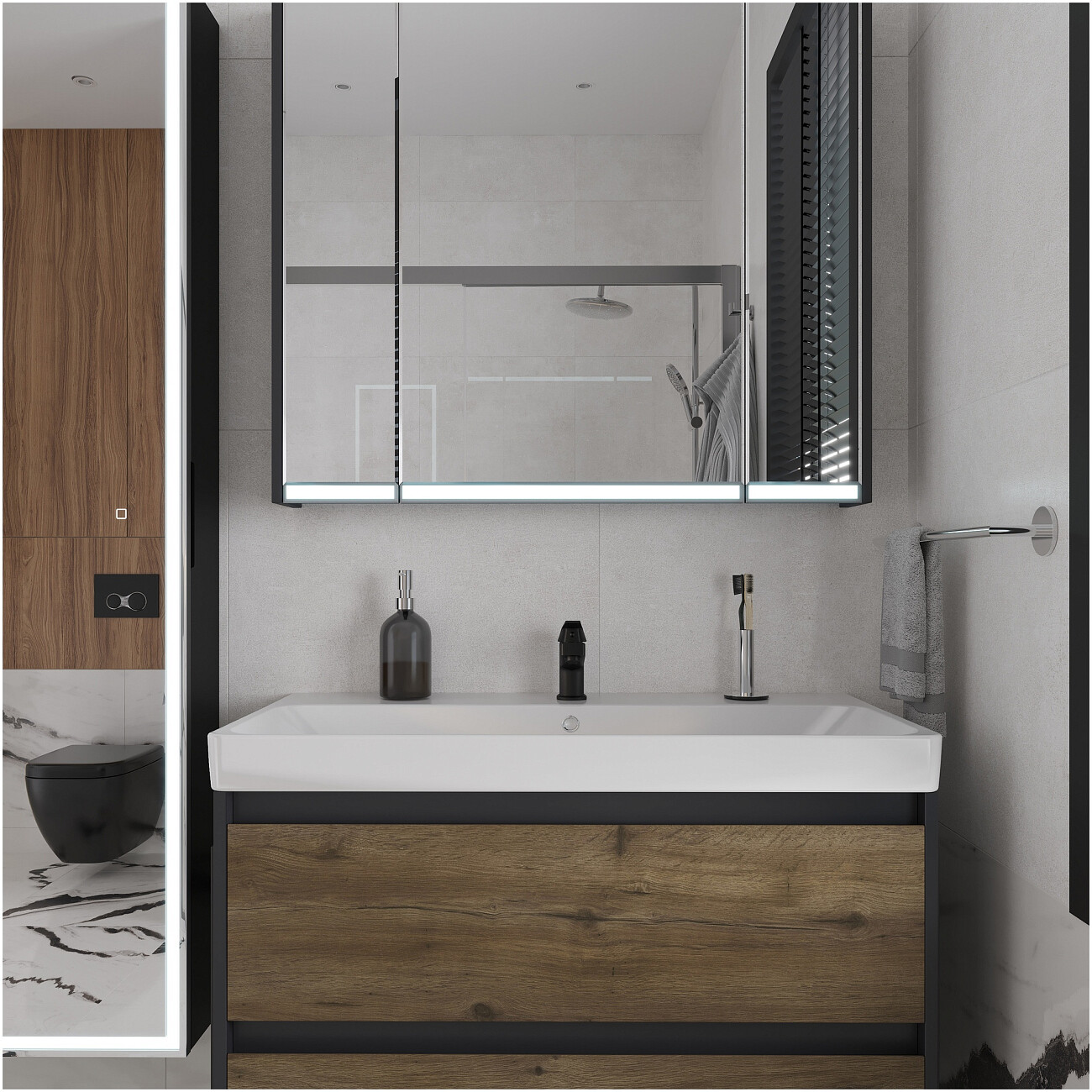 Смеситель для раковины черный Diwo "Смоленск" SM-02b - изображение 2