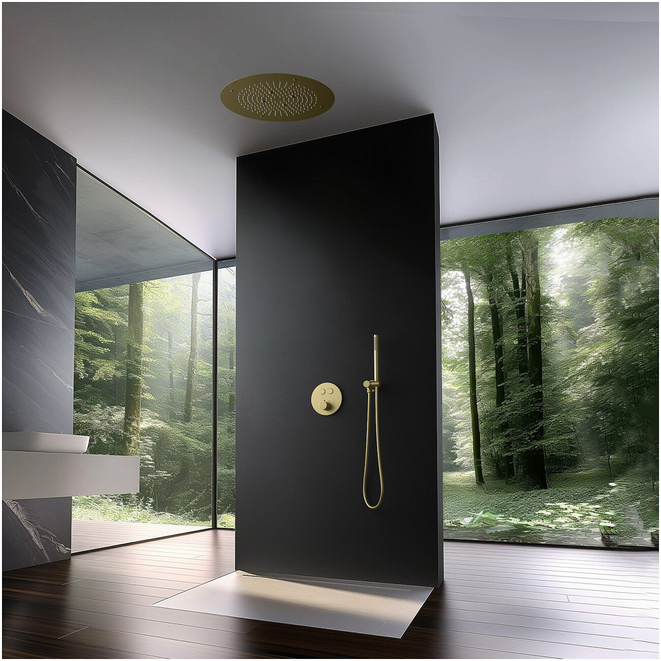 Душевая система встроенная с термостатом золото матовое Timo Saona SX-2370-17SM - изображение 3