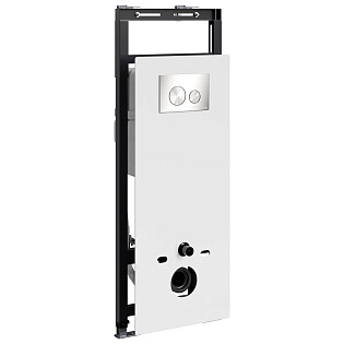 Инсталляция для унитаза с кнопкой смыва никель Wasserkraft Salm 27TLT.010.ME.WH.BN02