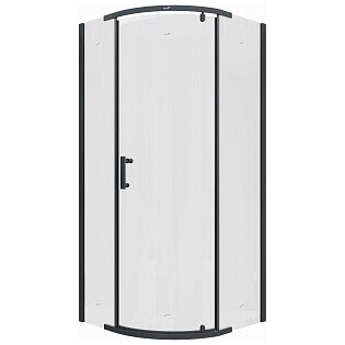 Душевой уголок четверть круга 90x90 см черный Cerutti SPA Korra Z90B