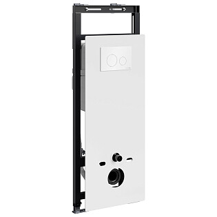 Инсталляция для подвесного унитаза с белой кнопкой Wasserkraft Salm 27TLT.010.ME.WH.WH02