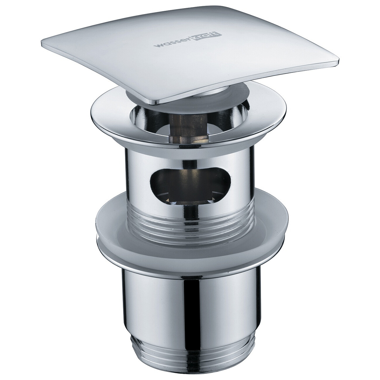 Донный клапан для раковины клик-клак круглый хром Wasserkraft A105 - изображение 2