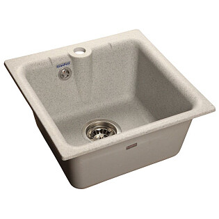 Мойка кухонная мраморная квадратная серая Granfest Practik P-420 серый