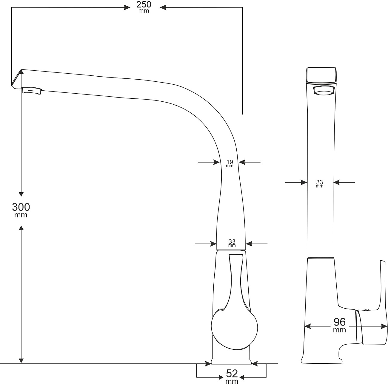Смеситель для кухни хром Mega MG-SUN03 - изображение 3