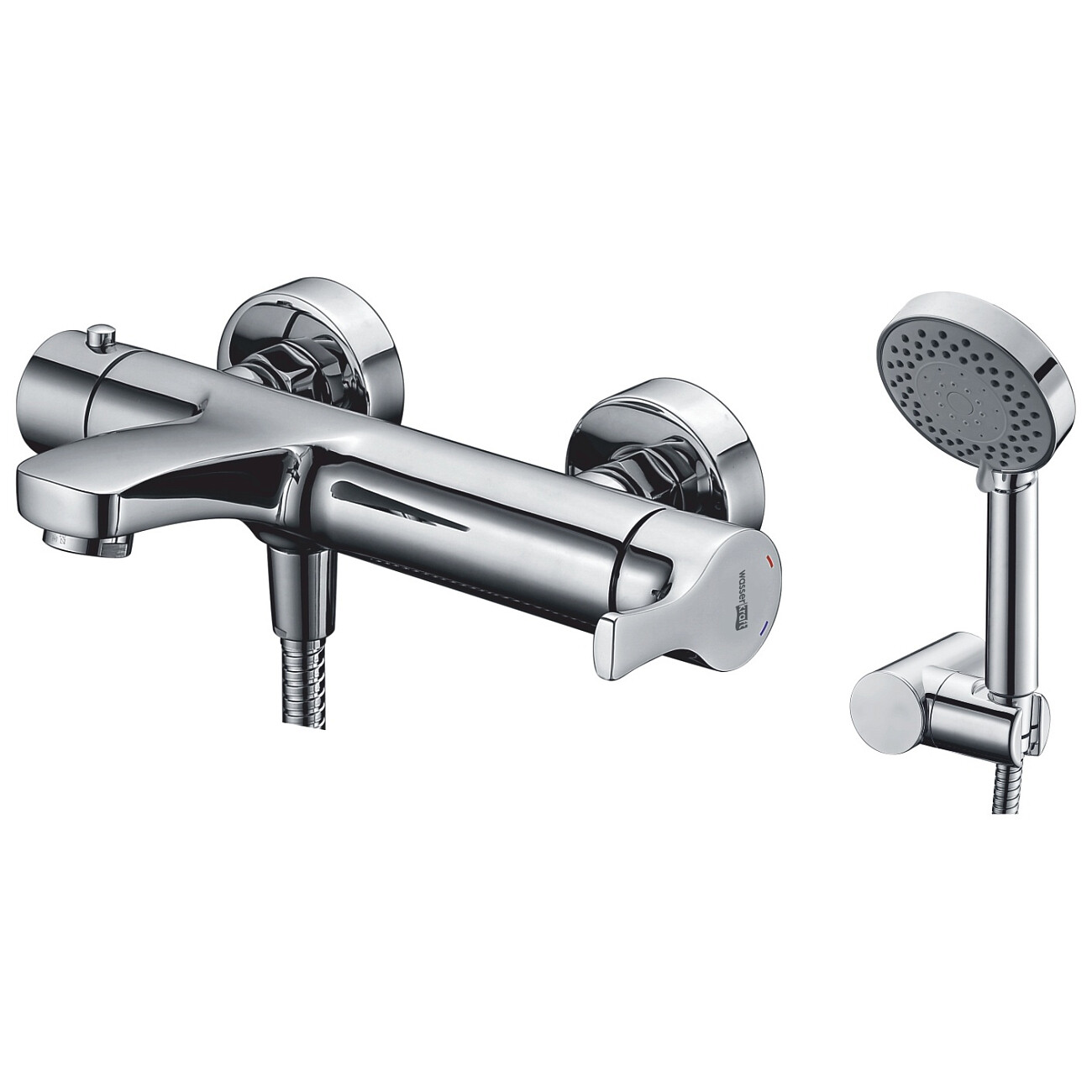 Душевой комплект с лейкой и коротким изливом хром Wasserkraft Berkel 4801 - изображение 7