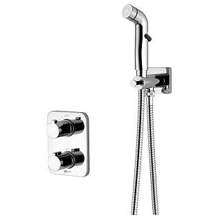 Смеситель встраиваемый с термостатом и гигиеническим душем хром Lemark Yeti LM7820C