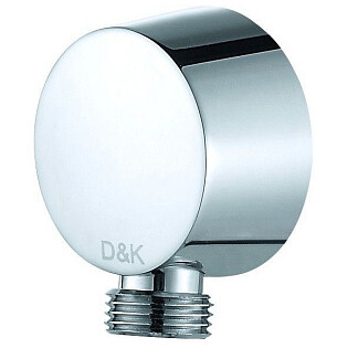 Шланговое подключение круглое хром D&K DC1004894