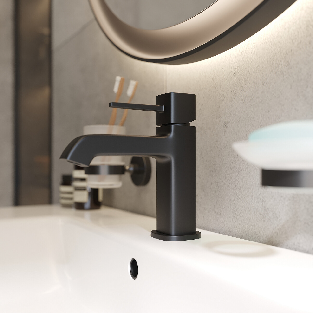 Смеситель для раковины однорычажный черный Stworki "Эстерсунд" ES-01b - изображение 3