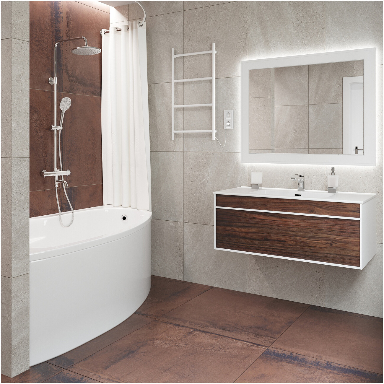 Полотенцесушитель электрический 40х80 см белый Ewrika "Гера" - изображение 4