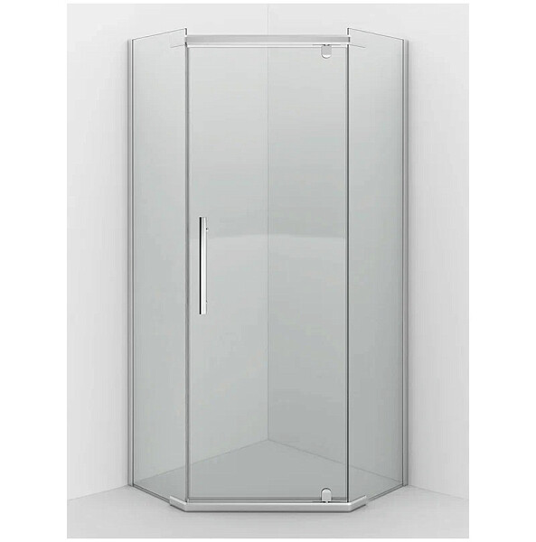 Душевой уголок пятиугольный 100х100 см хром Erlit Comfort ER10110V-C1 - изображение 1