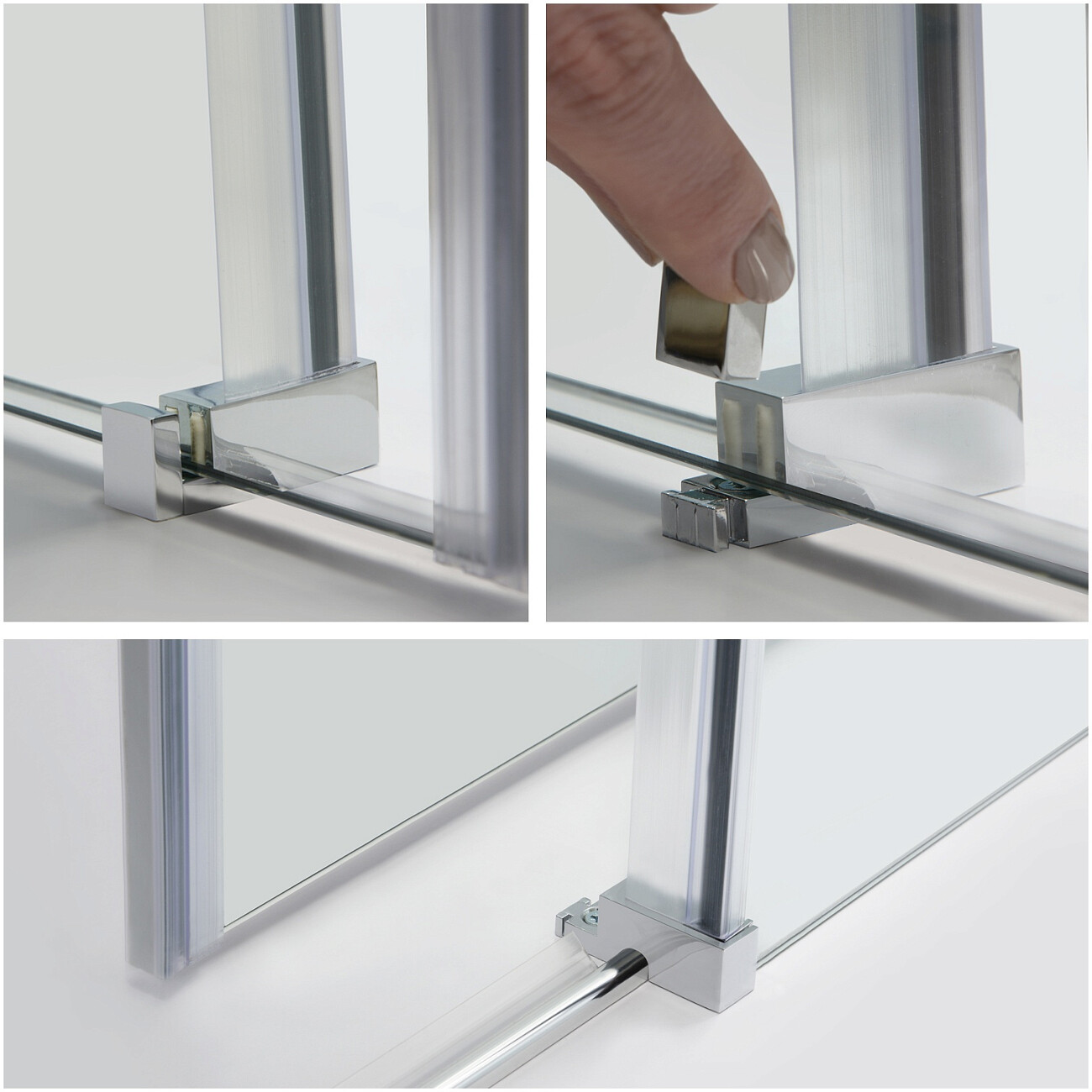 Душевая дверь раздвижная 120х200 см прозрачная, хром Wasserkraft Vils 56R05 - изображение 14