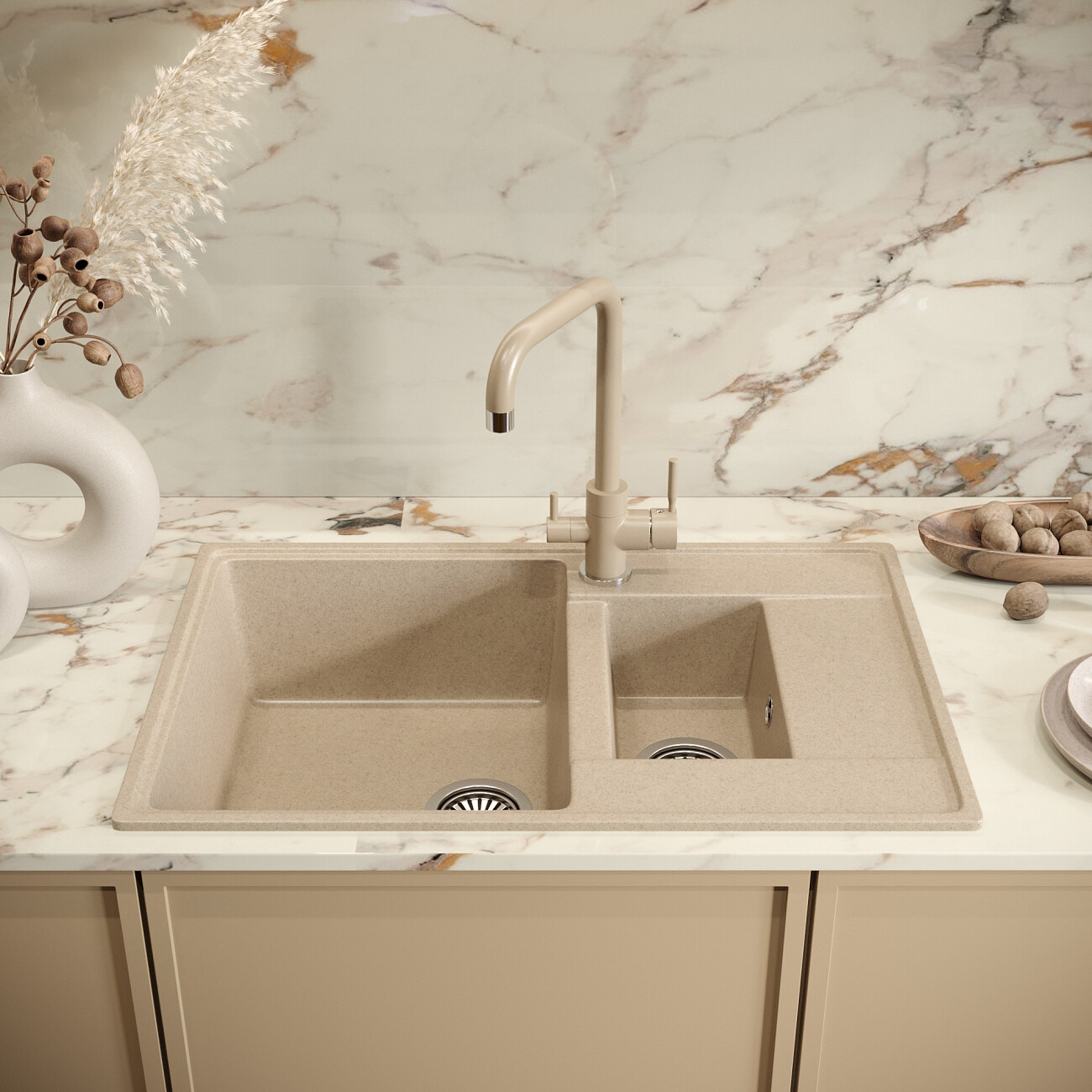 Мойка кухонная десерт Domaci "Солерно" DP 780 1,5 K-03 - изображение 3