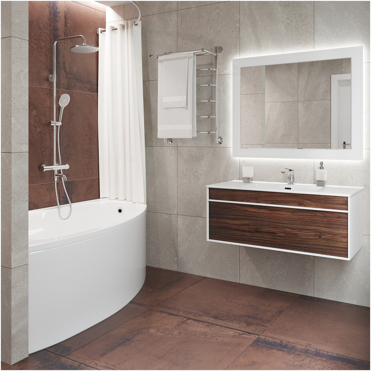 Раковина мебельная фаянсовая 100 см белая Stworki "Вестервик" - изображение 5