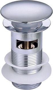 Донный клапан для раковины клик-клак круглый хром Aquatek AQ6001CR