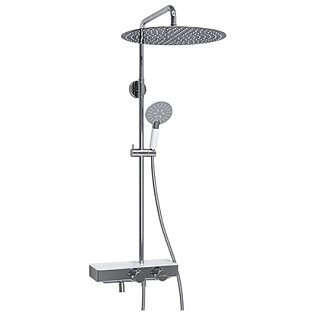 Душевой комплект с верхним душем и лейкой хром Wasserkraft A113.117.058.CH Thermo
