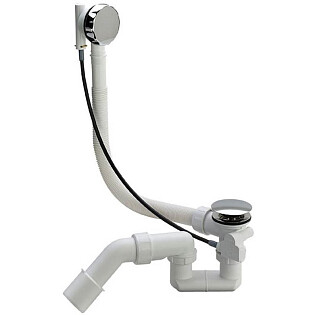 Сифон для ванн с переливом и донным клапаном белый Vitra Silfra 59970013000