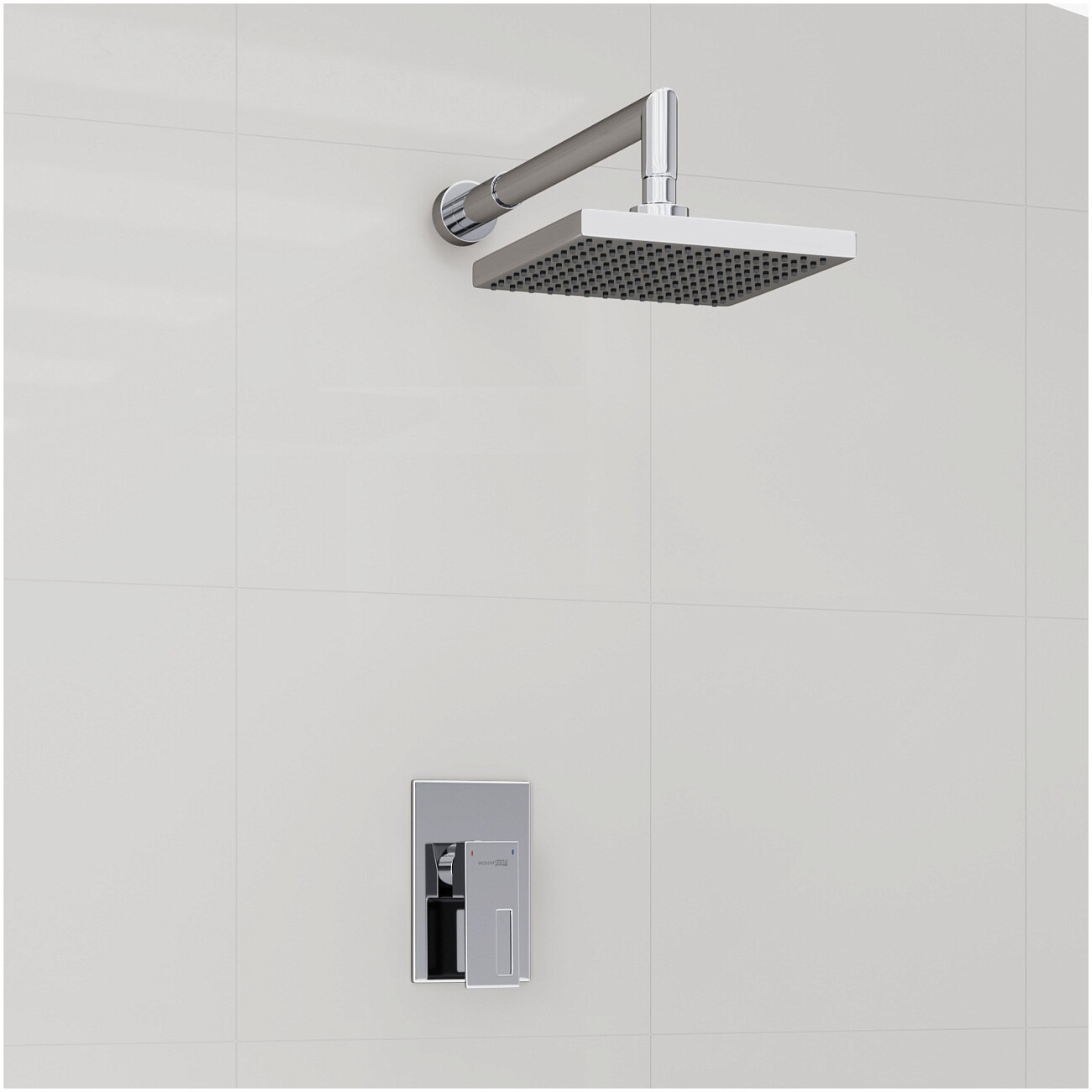 Душевой комплект встраиваемый с верхним душем хром Wasserkraft A12528 - изображение 2