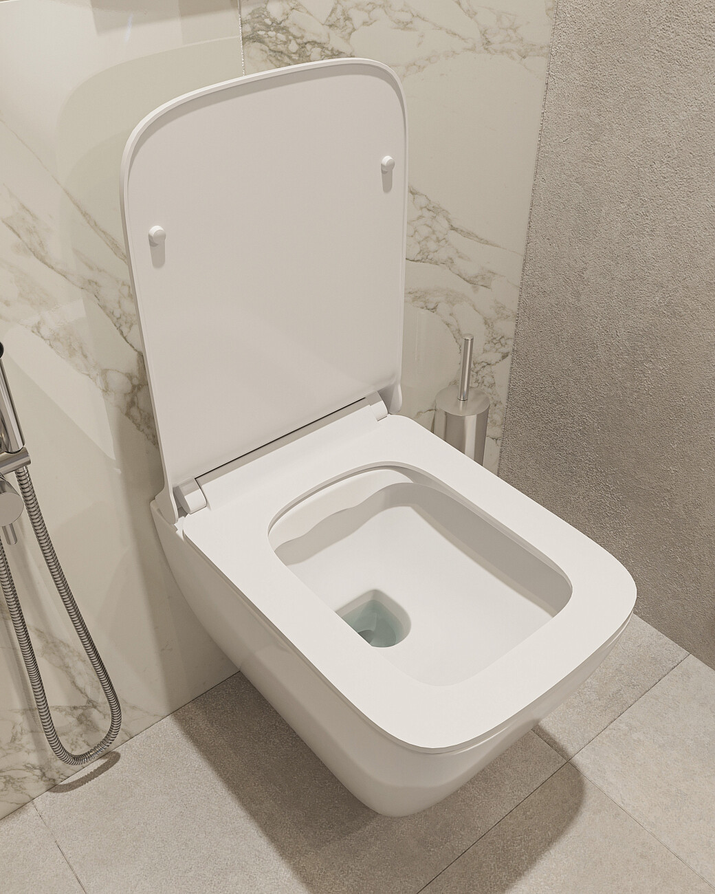 Унитаз подвесной безободковый с микролифтом белый Seramiksan Saturn Rimout A141151H - изображение 4