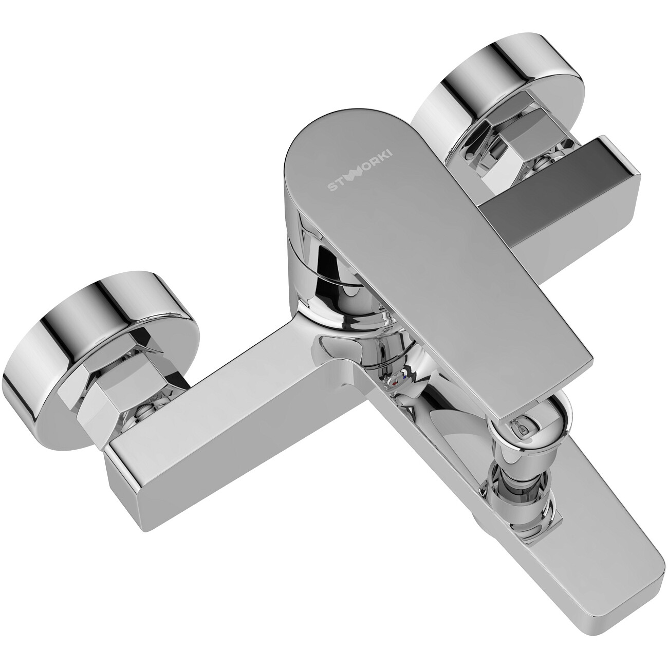 Смеситель для ванны с душем настенный хром Stworki "Берген" S21100CR - изображение 8