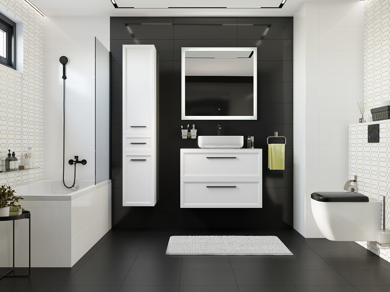 Смеситель для ванны с душем черный Stworki "Хельсинки" HFHS10030 - изображение 2