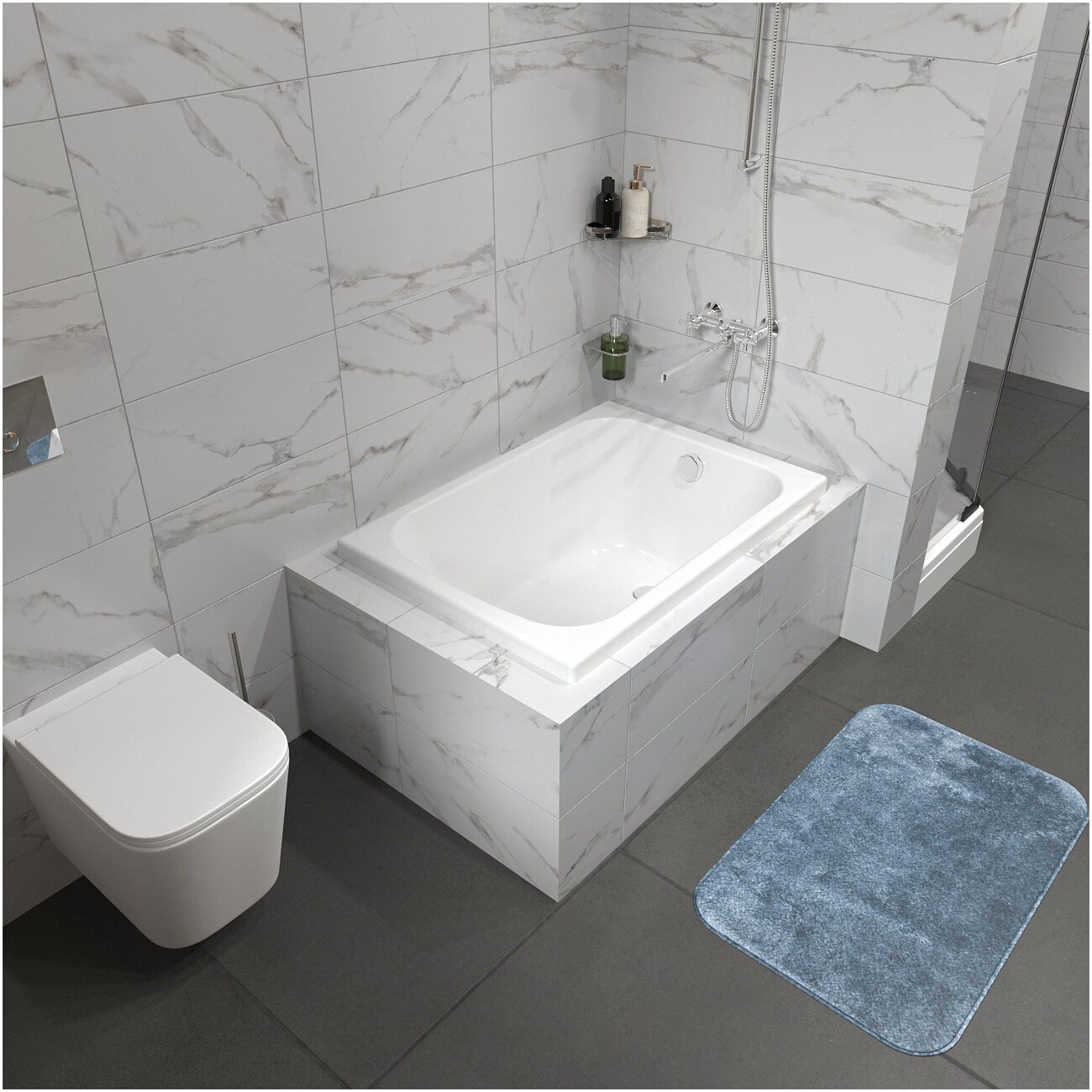 Ванна акриловая 100x70 см белая Diwo "Брянск" VN-733200 - изображение 3