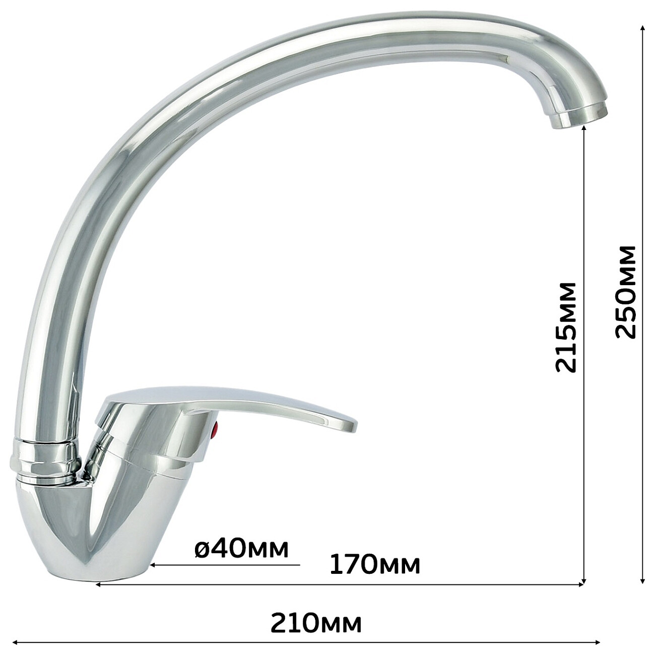 Смеситель для кухни однорычажный хром Istok life Standard 0402.756 - изображение 14