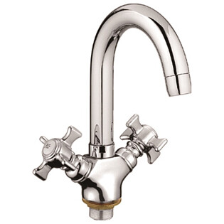 Смеситель для раковины двухвентильный хром D-Lin D156807-D