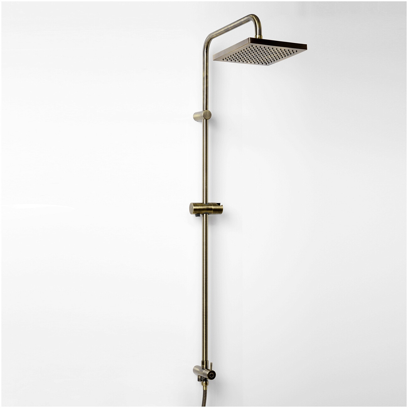 Душевая стойка с верхним душем и держателем светлая бронза Wasserkraft A040 - изображение 2