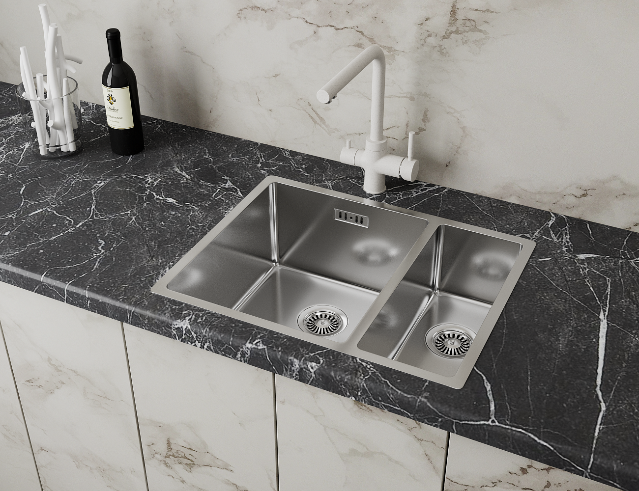 Мойка кухонная сталь Domaci "Равенна" DGS 340.12K R R - изображение 2