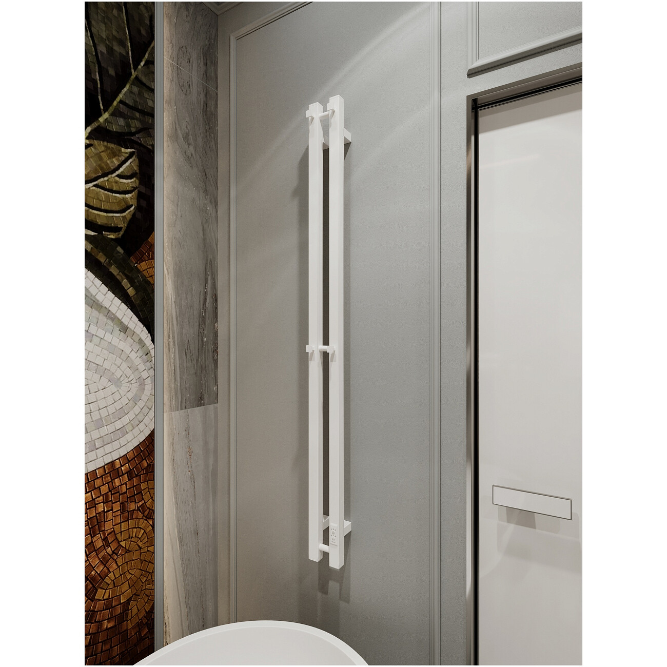 Полотенцесушитель электрический 140х11 см белый Ewrika "Пенелопа P2" 4657812418712 - изображение 7