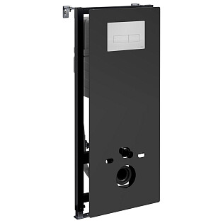 Инсталляция для подвесного унитаза с кнопкой смыва черная Abens 20TLT.010.ME.BL.WH03