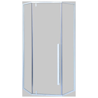 Душевой уголок пятиугольный 90x90 см белый матовый Cerutti SPA C3AW