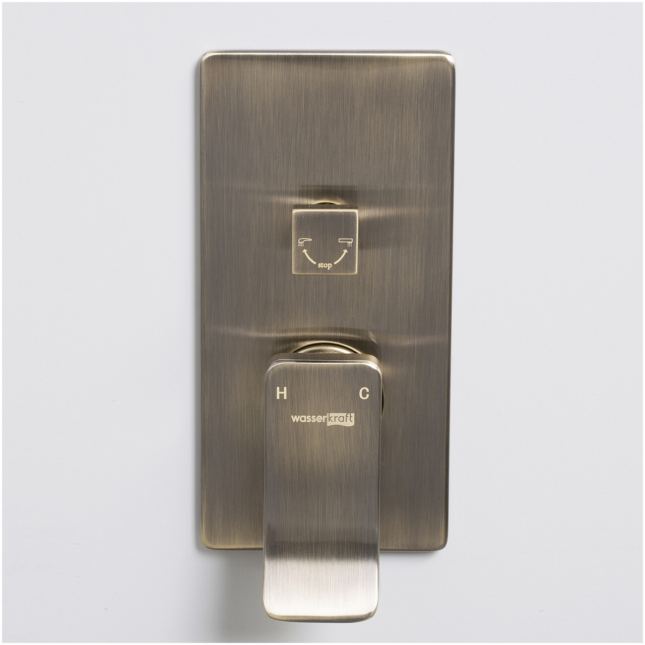 Смеситель для ванны и душа встраиваемый из латуни светлая бронза Wasserkraft 1641 - изображение 3