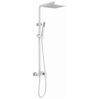 Душевая стойка с верхним душем и смесителем белая Timo Selene SX-1030-16