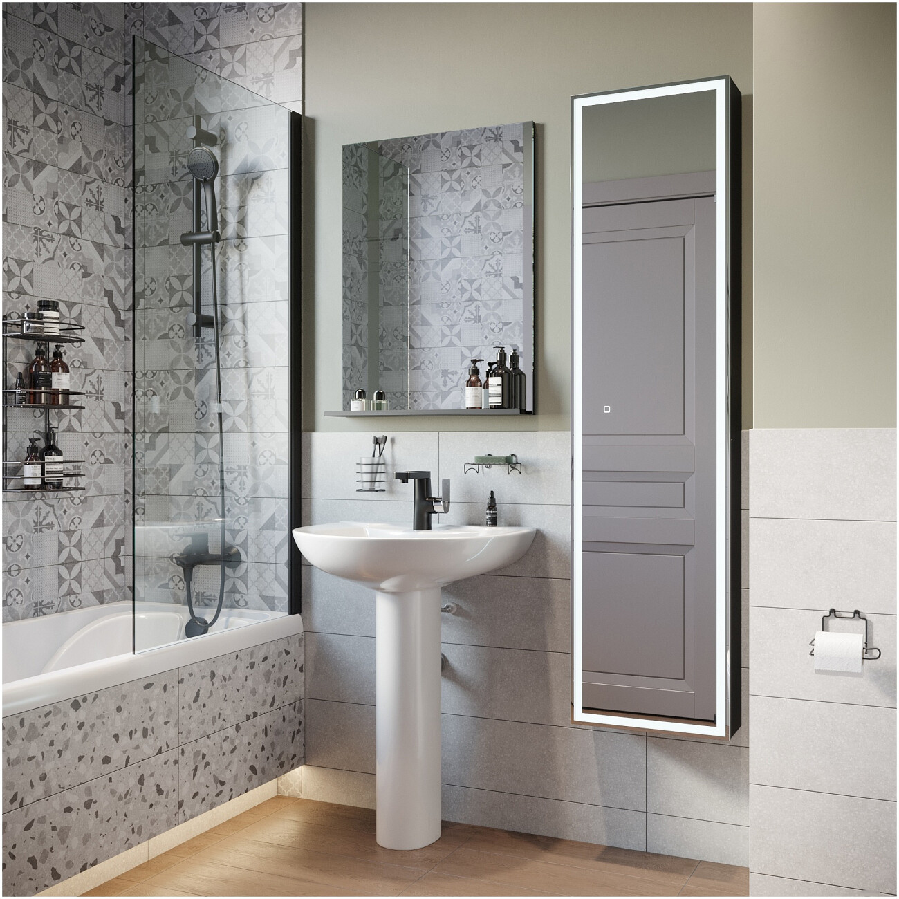 Раковина фаянсовая 63 см с пьедесталом белая Diwo "Ростов" 0111 - изображение 2