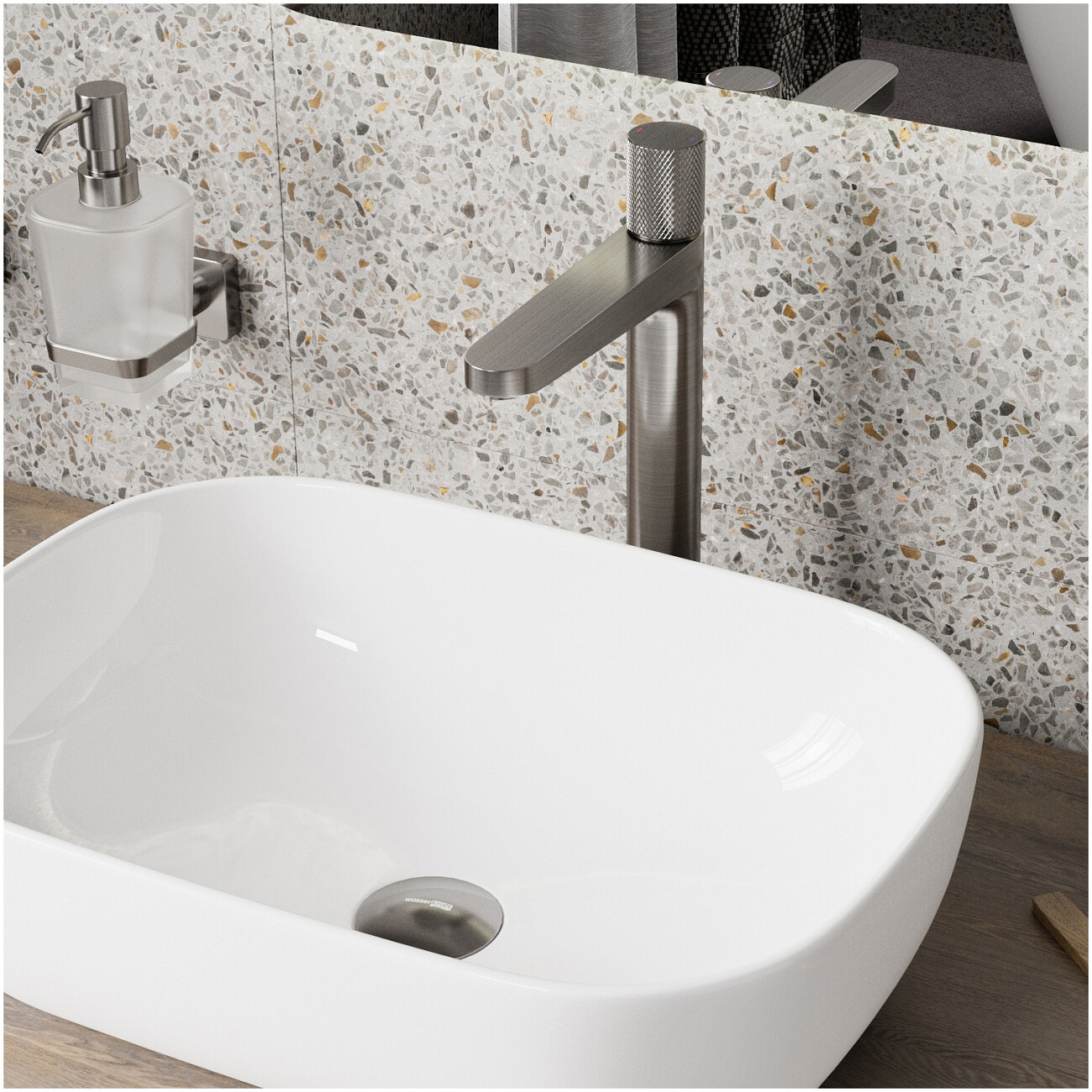 Смеситель для раковины из латуни никель Wasserkraft 6403H - изображение 5