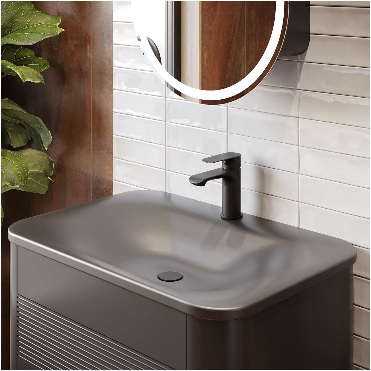 Смеситель для раковины однорычажный черный Stworki "Копенгаген" S42010BK - изображение 7