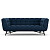 Диван Soja двухместный прямой синий