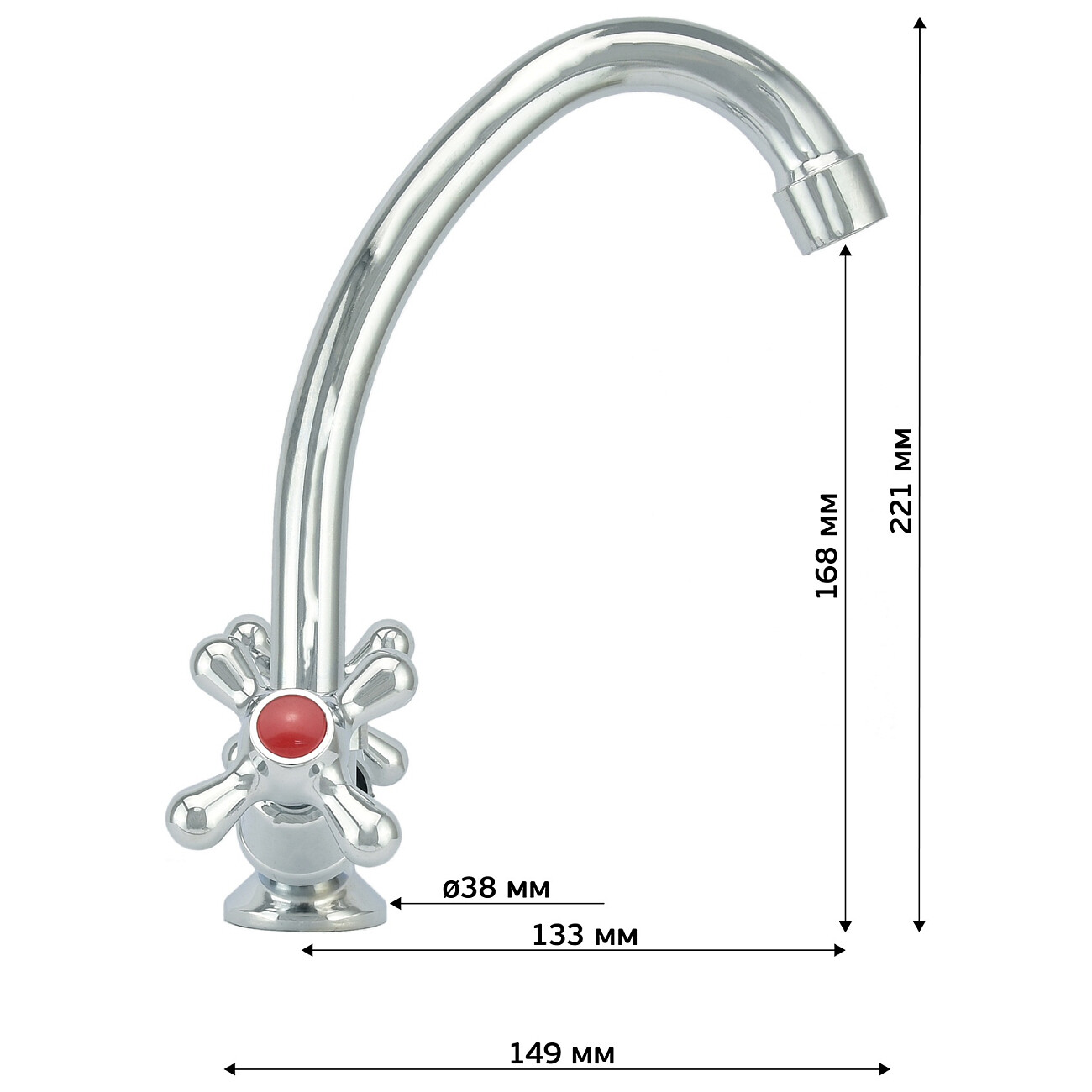 Смеситель для кухни двухвентильный хром Istok life Standard 0402.712 - изображение 19